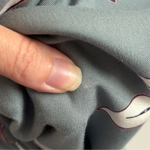 Roxy Rivello With You Sleeveless Floral Wrap Dress Women’s Size S Gray Ruffle - Picture 13 of 13